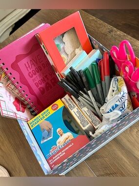 Teacher supply box-15+ items office supplies NEW with gift box